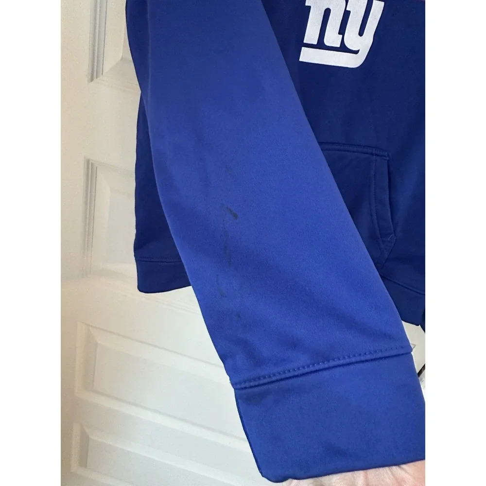 New York Giants Blue NFL Team Apparel Kids Hooded Sweatshirt Size Youth Large - Picture 3 of 9